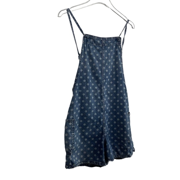 Urban Outfitters BDG Monaco Polka Dot Romper Shortalls Denim Size Small - Picture 7 of 13